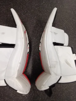 Used OPTIK 9.0 Goalie Leg Pads Inter White 27"