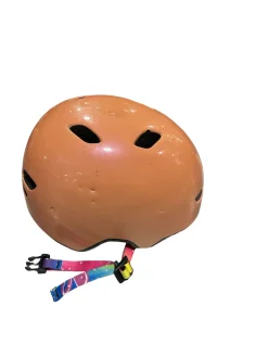 Used PEACH HELMET Bike Helmet Orange One Size