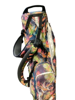 Used Ping SAFARI STAND BAG Womens Stand Bag White And Pink