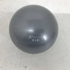 Used PROSOURCE FIT 6LB MED BALL Medicine Ball Grey 6 lb