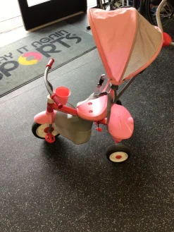 Used RADIO FLYER 4-IN-1 TRIKE Training Wheel Bike Girls Pink 12"