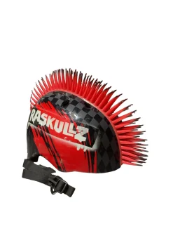 Used RASKULLZ SPIKE MOHAWK Bike Helmet Red One Size