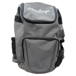Used Rawlings BAT BAG BACKPACK BB/SB Player Backpack Grey