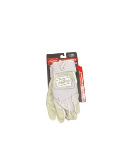 Used Rawlings BB/SB Batting Gloves White LG