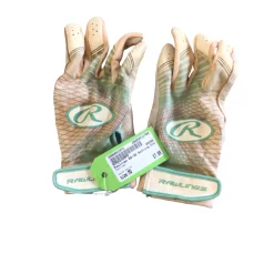 Used Rawlings BB/SB Batting Gloves White MD