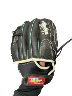 Used Rawlings FASTPITCH RH Throw Fastpitch Gloves Black 11