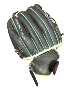Used Rawlings FAST PITCH RH Throw Fastpitch Gloves Black 11"