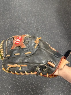 Used Rawlings FIRST BASE MITT BB/SB First Base LH Throw Black 13"