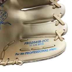Used Rawlings HEART OF THE HIDE PRO204SB-2CC RH Throw Fastpitch Gloves Tan 11 1/2