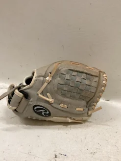 Used Rawlings HFP105GW RH Throw Fastpitch Gloves Grey 10 1/2"