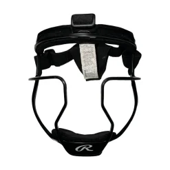Used Rawlings HI-VIZ ADULT BB/SB Fielders Mask Black Fits all