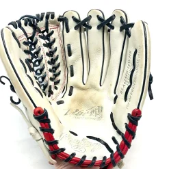 Used Rawlings LIBERTY ADVANCED RH Throw Fastpitch Gloves White 12 1/2