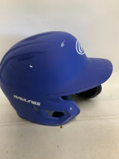 Used Rawlings MACH SR REV A Batting Helmet No Mask Royal Blue MD