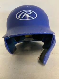 Used Rawlings MACH SR REV A Batting Helmet No Mask Royal Blue MD