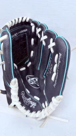 Used Rawlings PLAYERS SERIES RH Throw Fastpitch Gloves Black 10"