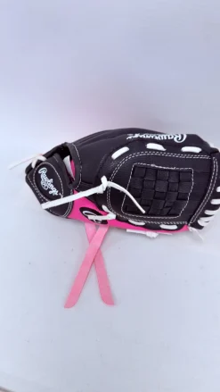 Used Rawlings PLAYERS SERIES RH Throw Fastpitch Gloves Pink 9"