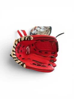 Used Rawlings PL10SS BB/SB Glove RH Throw Red 10