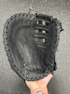 Used Rawlings PROTM8SB LH Throw Fastpitch Gloves Black 12 1/2