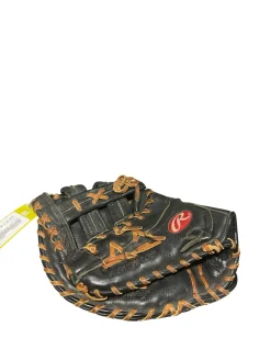 Used Rawlings RENEGADE 1B BB/SB First Base LH Throw Black 12 1/2"