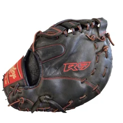 Used Rawlings R9 SERIES LH Throw Fastpitch Gloves Black 12