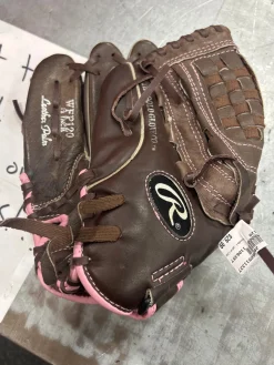 Used Rawlings WFP120 LH Throw Fastpitch Gloves Brown 12"
