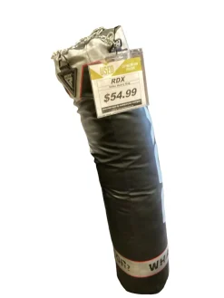 Used RDX 50 LBS PUNCHING BAG Boxing Heavy Bag Black 50 lb