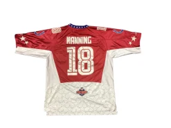 Used Reebok ALSTAR PEYTON MANNING FB Top Adult Red LG
