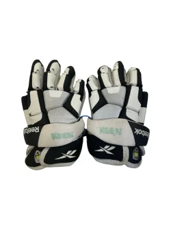 Used Reebok 3K Lacrosse Gloves Junior White 8"