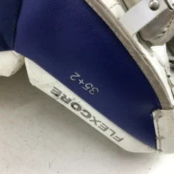 Used Reebok 18K 35+2 LEG PADS SR LEG PADS Goalie Leg Pads Senior White 35