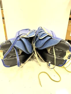 Used Reebok PREMIER SENIOR 2 Goalie Leg Pads Senior Navy Blue 34