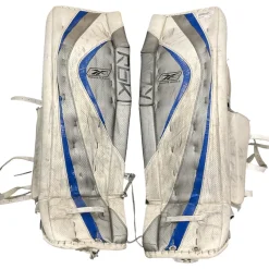 Used Reebok PREMIER SERIES II Goalie Leg Pads Senior White 38"