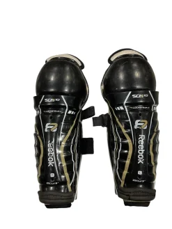 Used Reebok SC87 Youth Shin Guards Black 9"
