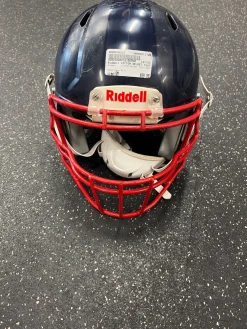Used Riddell VICTOR HELMET YOUTH 2022 FB Helmet Navy Blue SM
