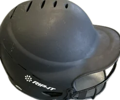 Used RIP-IT BATTING HELMET Batting Helmet w/Mask Black M/L