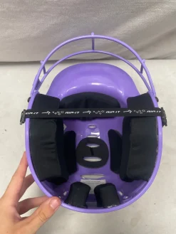 Used RIP-IT 6 - 6 7/8 Batting Helmet w/Mask Purple SM