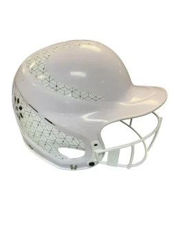 Used RIP-IT HELMET W CAGE WHITE Batting Helmet w/Mask White S/M