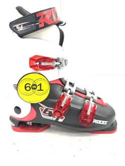 Used Roces AJUSTABLE 225-255 Boys DH Ski Boot White 225 MP - J04.5 - W5.5