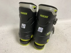 Used Roces IDEA 6 IN 1 190-220 Boys DH Ski Boot Black And Optic Yellow 245 MP - M06.5 - W07.5
