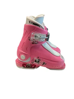 Used Roces IDEA 6IN1 SZ 16.0-18.5 Girls DH Ski Boot Pink 160 MP - Y09