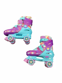 Used RollerDerby SIZE 3-6 Junior Rec Fitness Skates Purple Adjustable