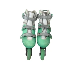 Used RollerDerby VTECH 500 Senior Aggressive Skates Turquoise Senior 9