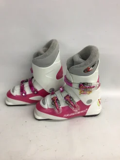 Used Rossignol COMFORT F10 J3 Girls DH Ski Boot Pink And White 190 MP - Y12