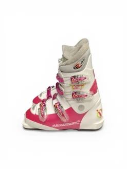 Used Rossignol COMP J Girls DH Ski Boot Pink 245 MP - M06.5 - W07.5