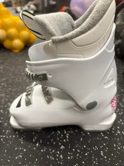 Used Rossignol FUN GIRL Girls DH Ski Boot White 235 MP - J05.5 - W06.5