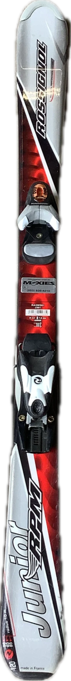 Used Rossignol JUNIOR RPM Boys DH Ski/Binding Red 120 cm
