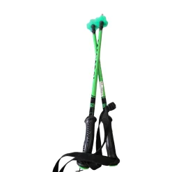 Used Rossignol SKI POLES ADJ 70-100CM Boys DH Ski Pole Green Snow Shoe Pole