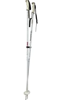 Used Rossignol SNOWFLAKE Womens Ski Poles White 110 cm / 44 in