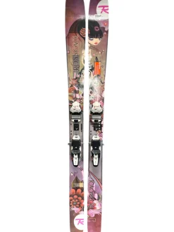 Used Rossignol 87 Womens DH Ski/Binding Pink 168 cm