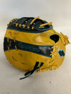 Used SACCO GOLD/BLACK BB/SB First Base RH Throw Gold 12 1/2