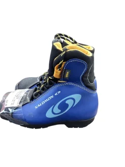 Used Salomon Boys SNS XC Ski Boots Royal Blue YT-10